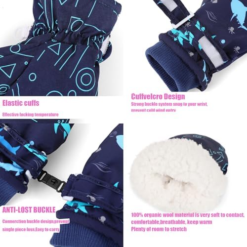 Winter Boys Gloves Waterproof Warm