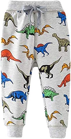 Soft Dinosaur Print Baby Boy Pants Elastic Jogger