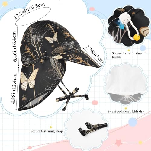 JoySay Butterfly Dandelion Toddler Sun Hat UPF 50