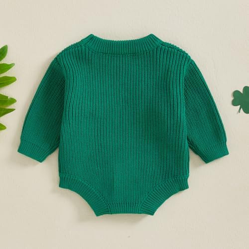 Baby Boy Girl St Patricks Day Romper Knit Sweater Outfit