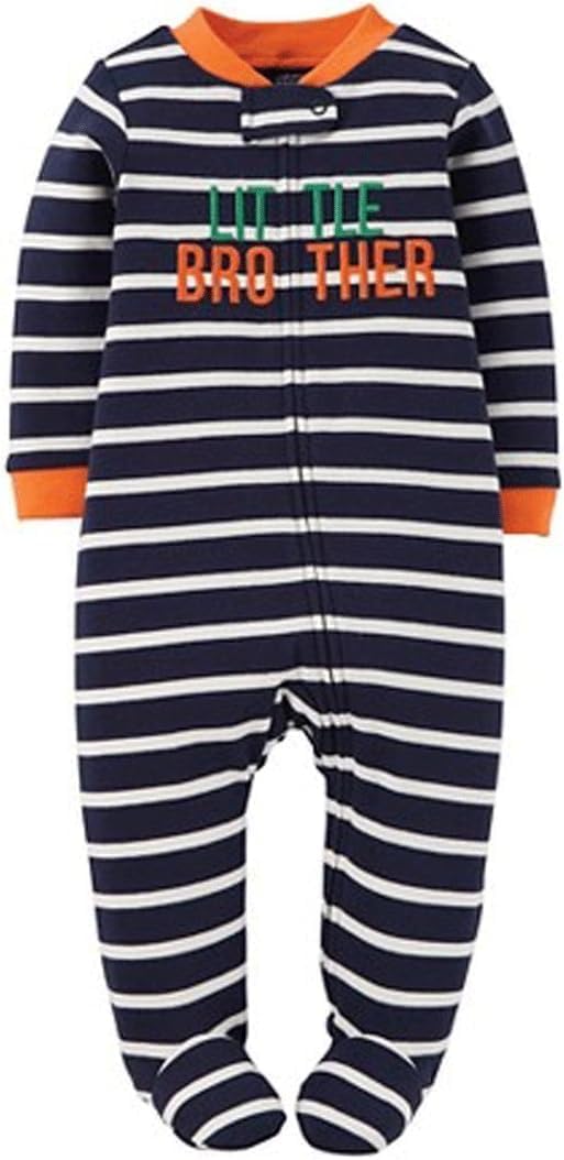 Carters Baby Boys Sleep Play Little Brother 3 Months Navy
