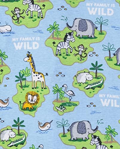 The Childrens Place Baby Boys Snuggle-Wild Family Safari Pajama Set
