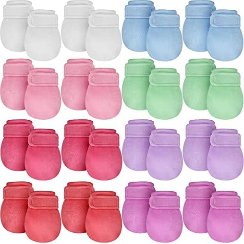 16 Pairs Adjustable Baby mittens - Soft Warm for Newborns