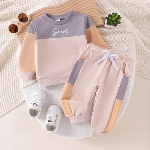 Patchwork Falling Kids Pants Set