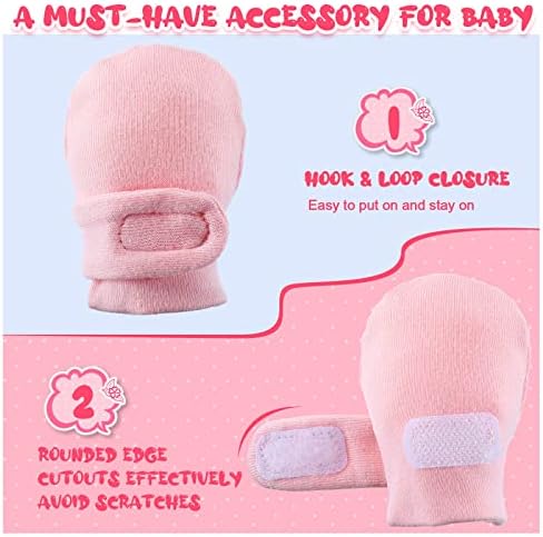 16 Pairs Adjustable Baby mittens - Soft Warm for Newborns