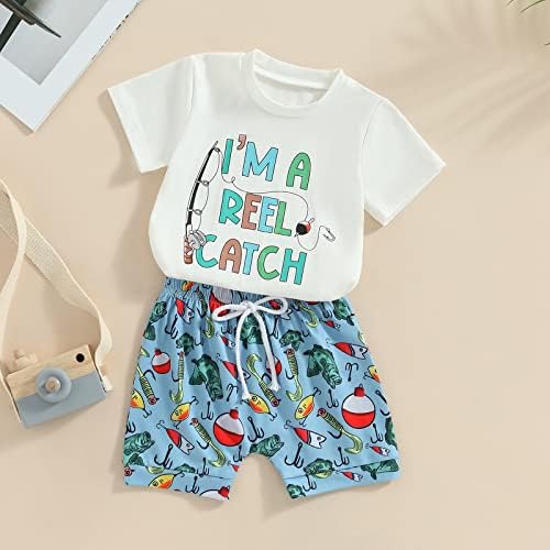 Meiweileya Toddler Boys Elastic Shorts Set
