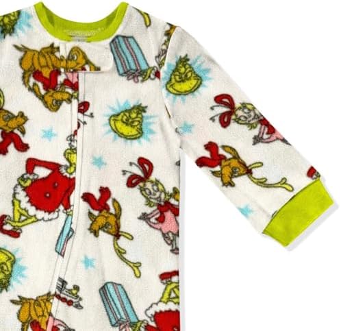 Dr Seuss Grinch Onesie Cozy Baby Pajamas