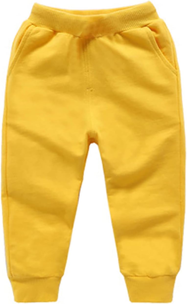 Sunbona toddler boys girls active jogger pants winter warm snug elastic waist casual