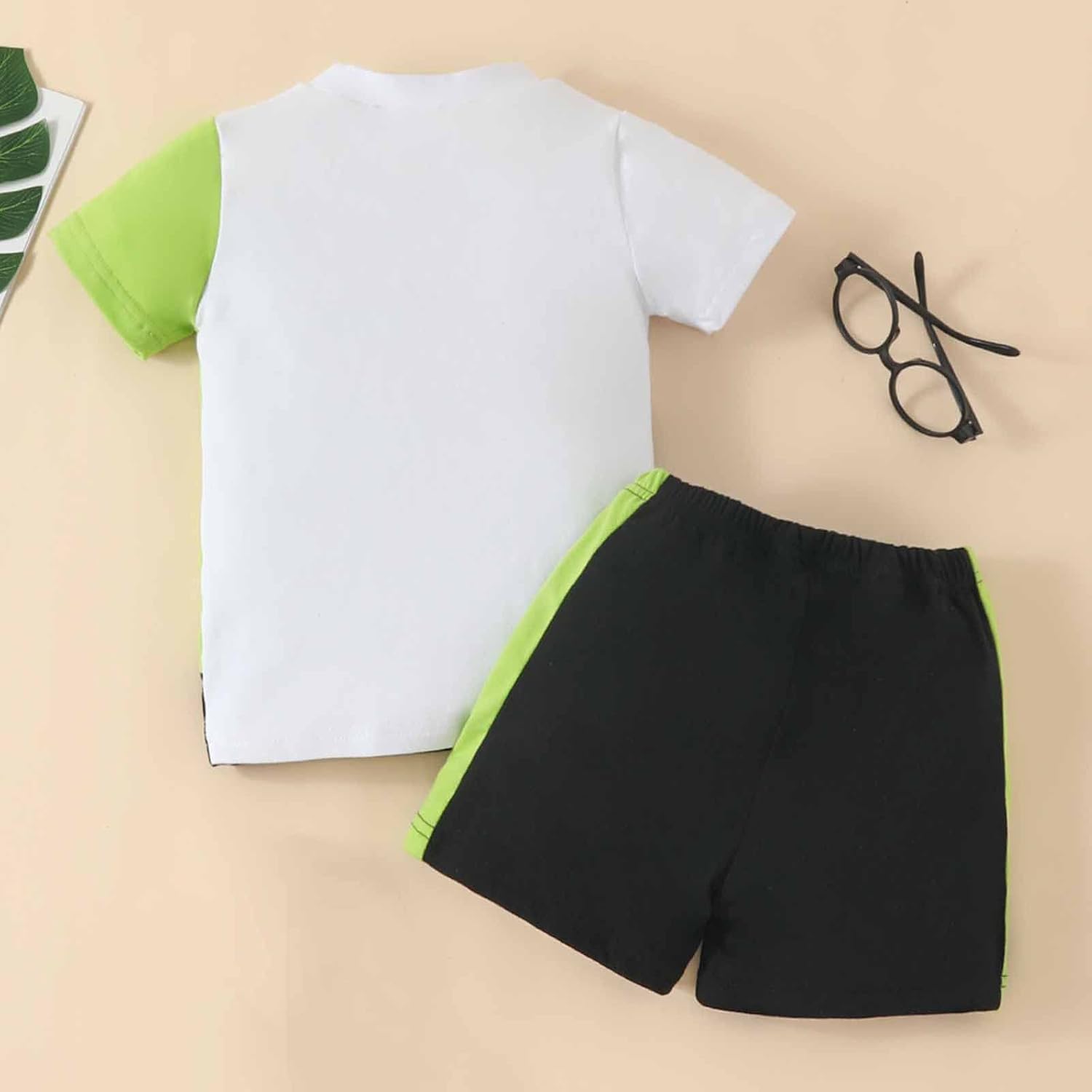 Yihaojia Baby Boys Graphic Tee Shorts Set Summer