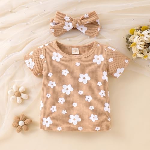 Cozy Floral Waffles for Little Ones 2-Piece Toddler Summer Set