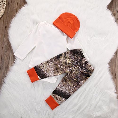 Newborn Baby Boys Long Sleeve Letters Deer Romper with Hat Set