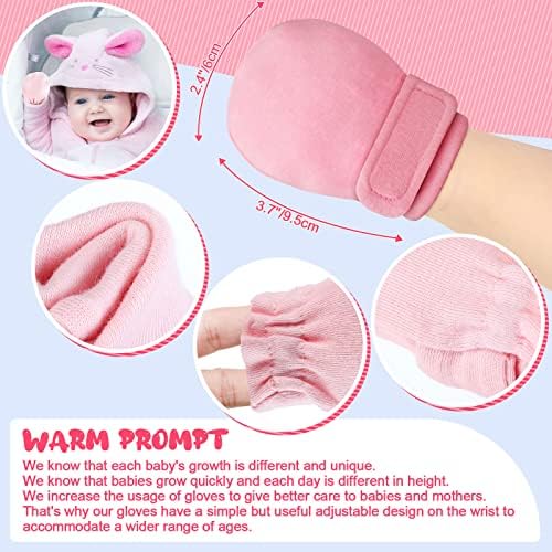 16 Pairs Adjustable Baby mittens - Soft Warm for Newborns