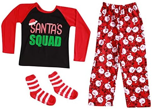 FollowMe Christmas Jammies Santas Squad Pajamas for Family Couples