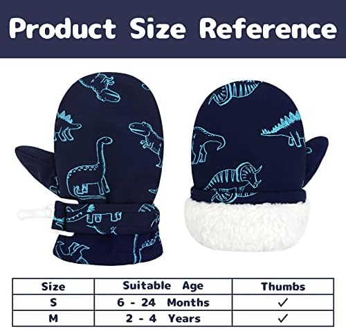 Olreco Toddler Waterproof Mittens Gloves - Warm Durable and Waterproof for Winter