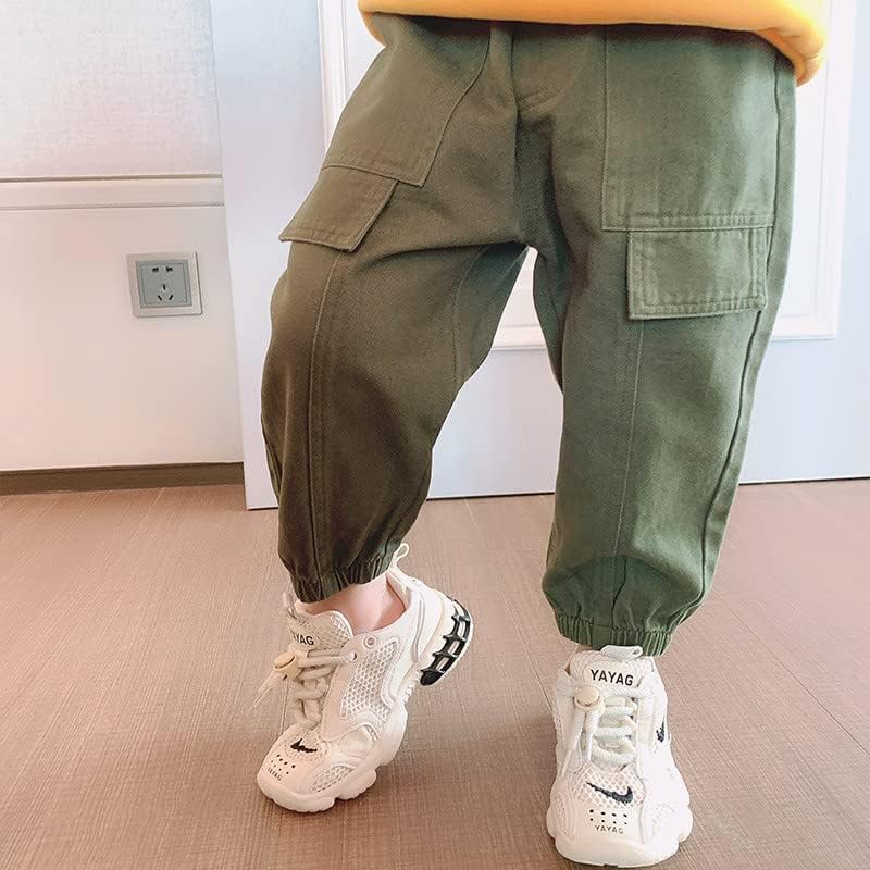 AIMAOMI Kids Toddler Cargo Pants Solid Cotton