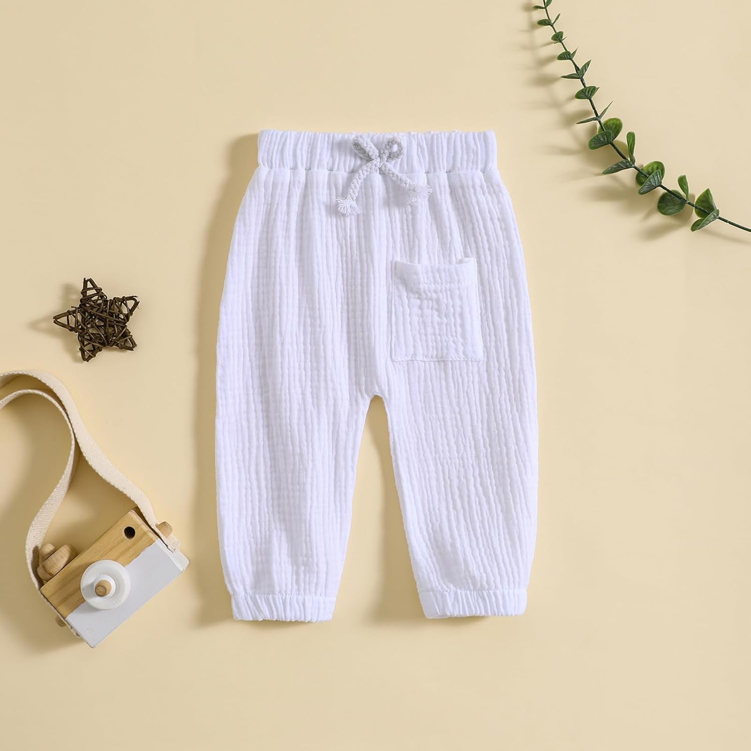 Pudcoco Elastic Waist Cotton Bottoms for Babies - Perfect for Toddlers