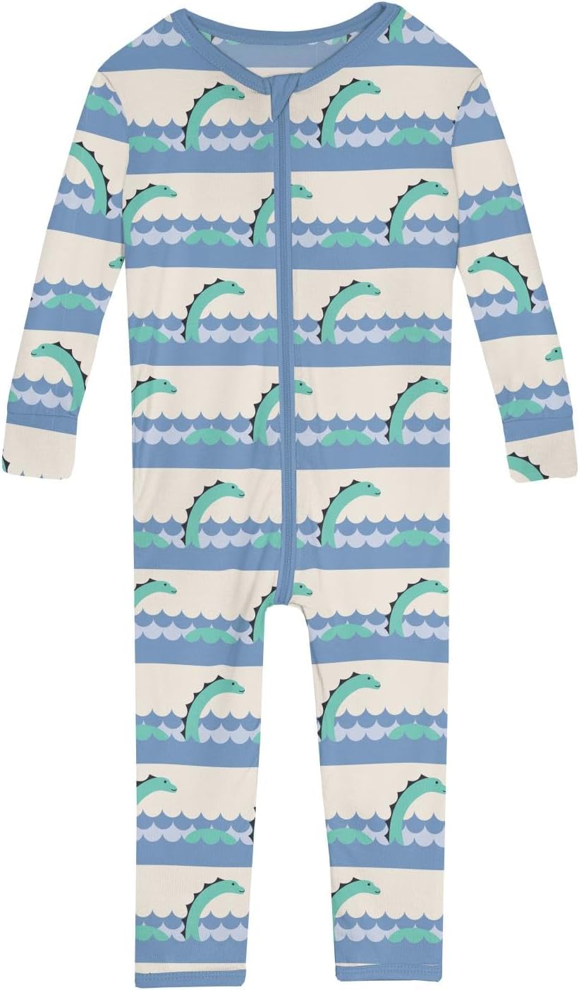 KicKee Printed Coveralls Sleepers for Boys Girls Cozy Stretchy Warm Winter Pajamas