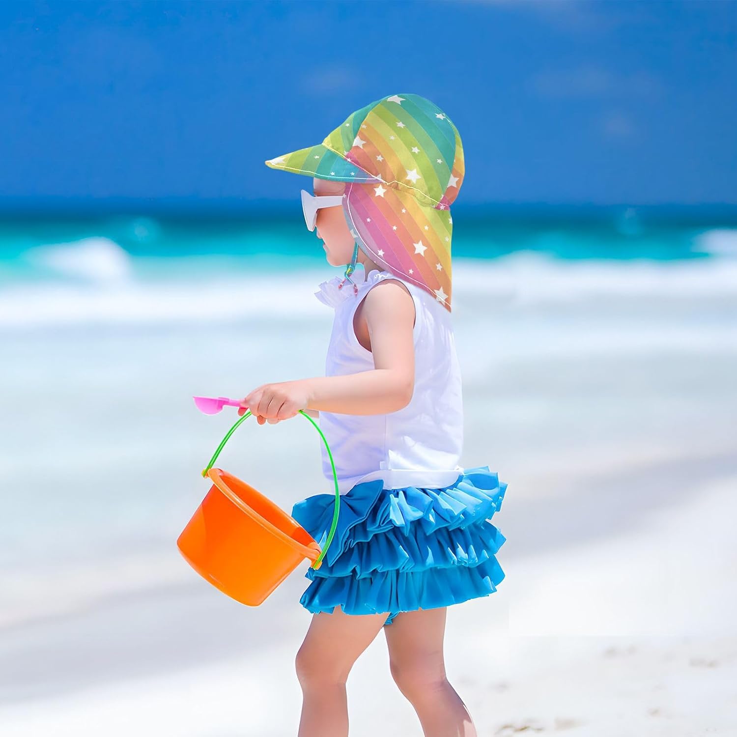 Adjustable UPF 50 Baby Beach Hat