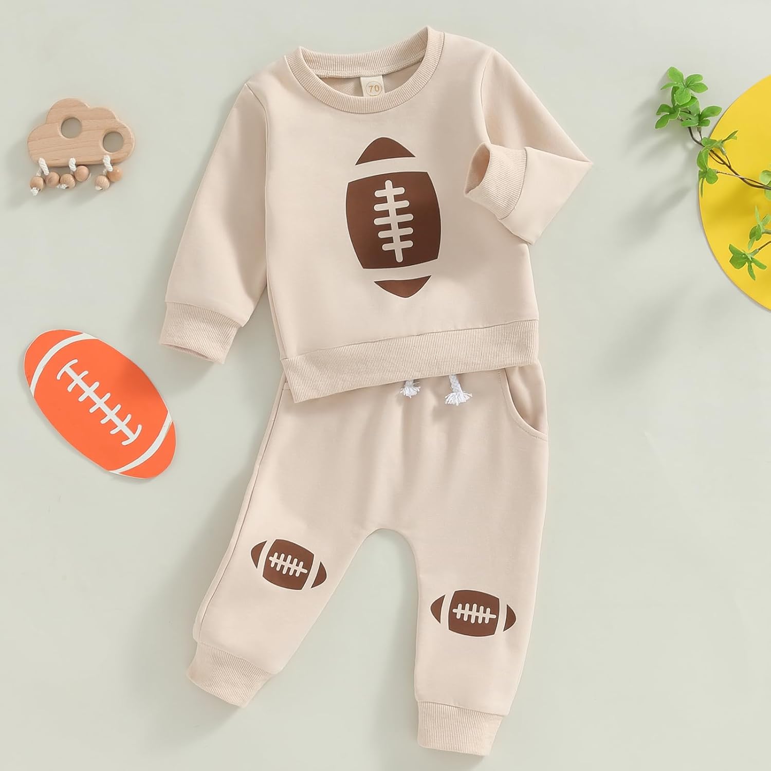 Gueuusu Toddler Boy Football Outfit Set 2Pcs