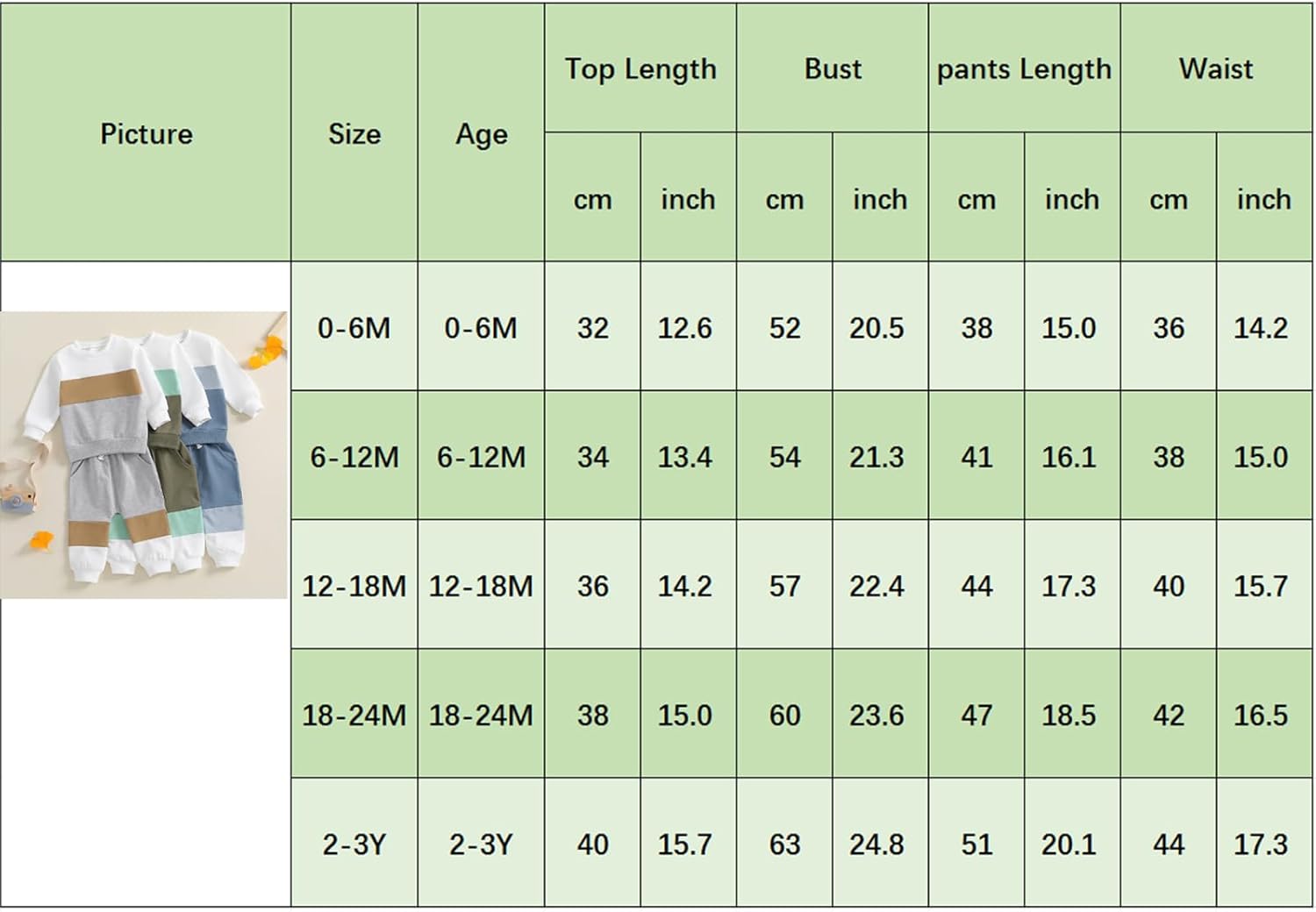 Finegoodwei Toddler Boy Fall Clothes Set Contrast Color