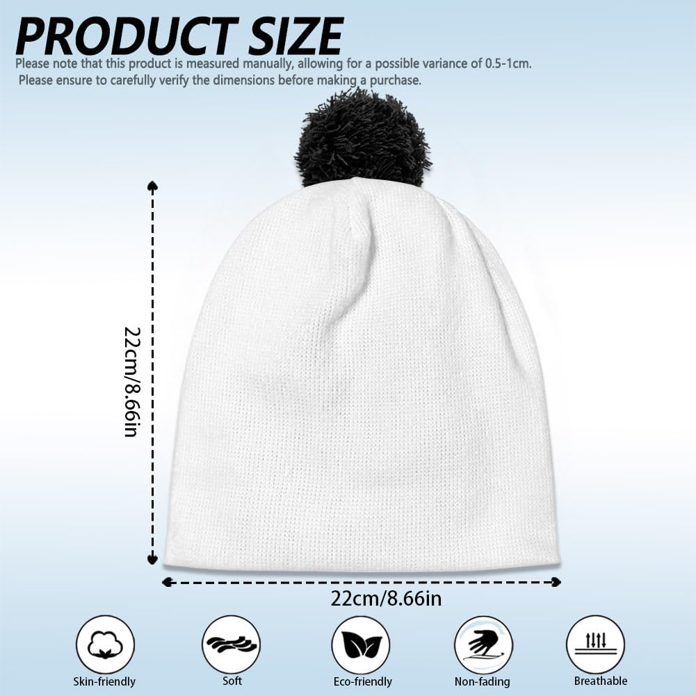 Pwnixequ Knitted Winter Beanie with Poms for Toddler Boys and Girls Collection