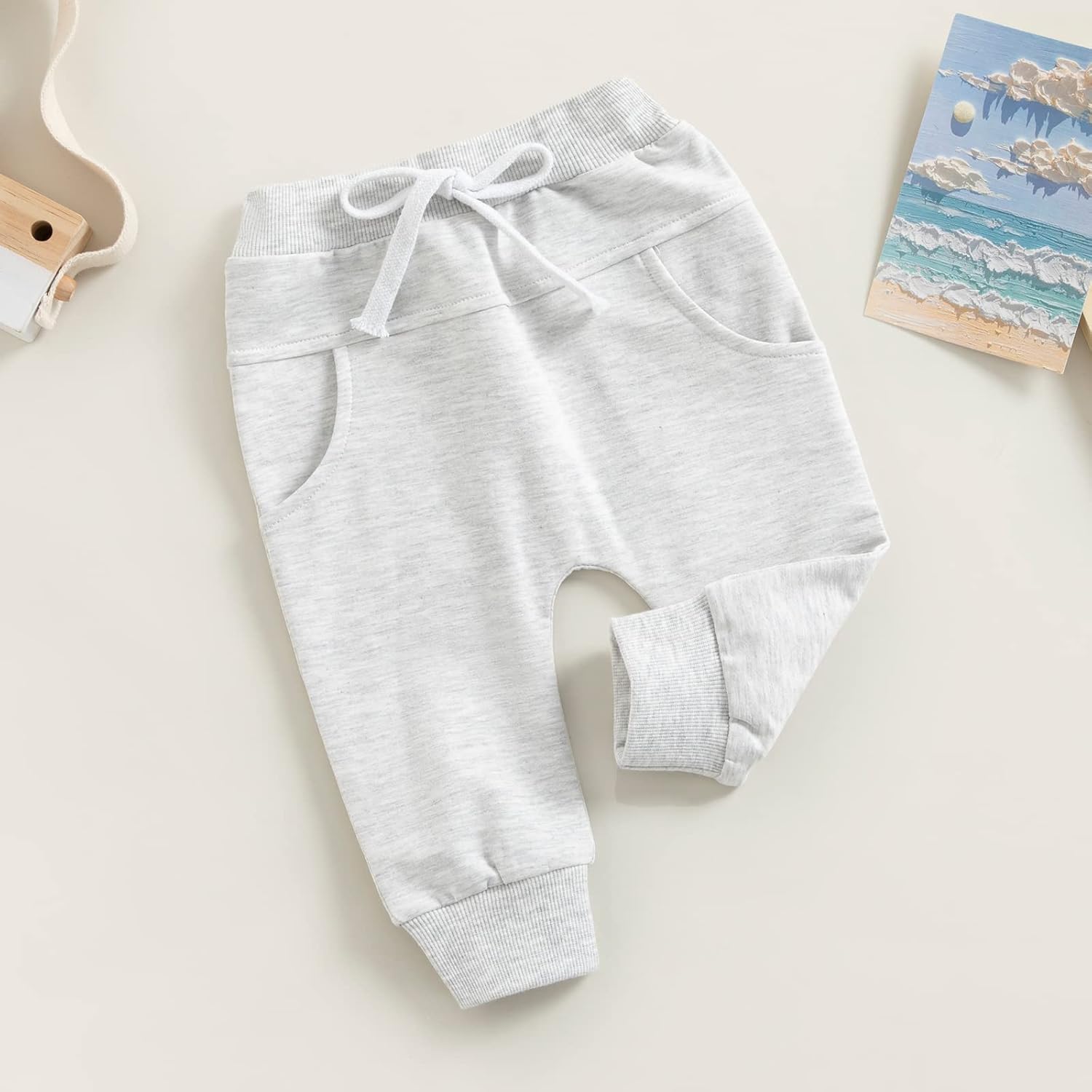 D NOMAID YZARC Toddler Solid Cotton Jogger Pants