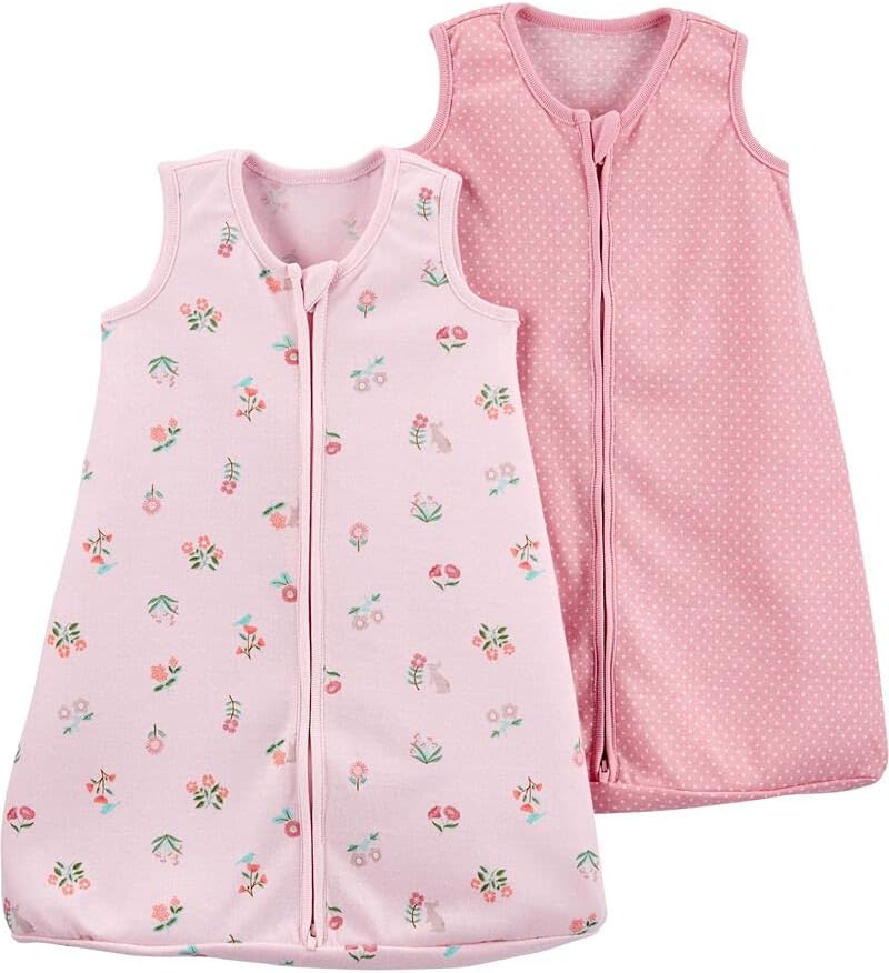 Carters Unisex Baby 2-Pack Sleepbags Soft Cotton Easy Change Safe