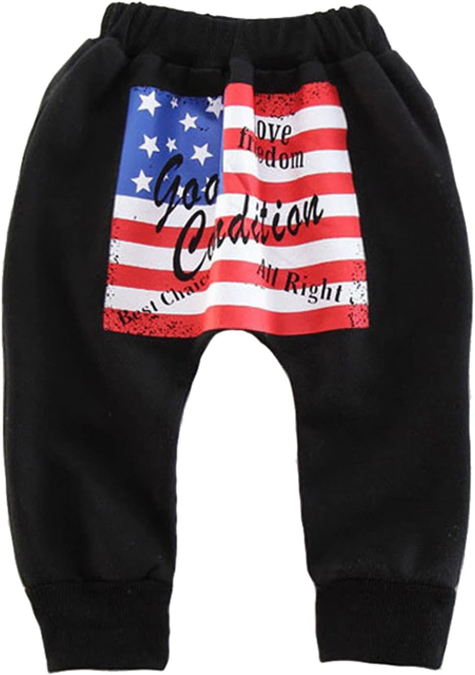 Dinglong Striped American Flag Pants for Baby Boys