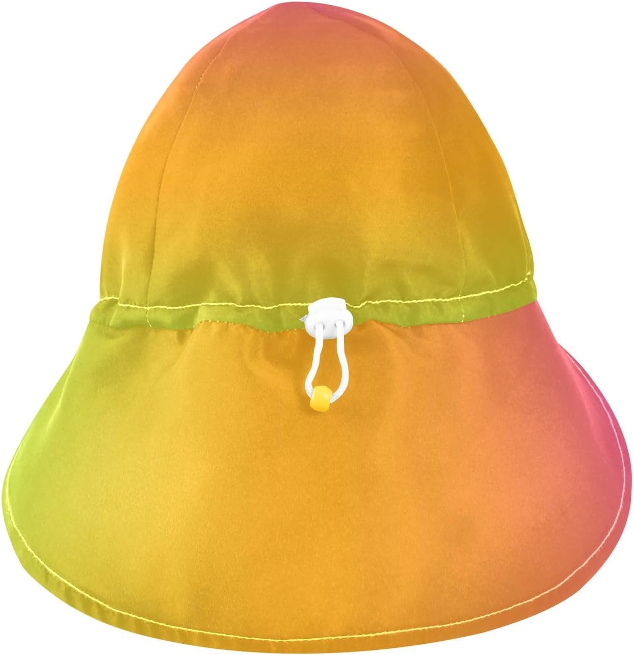 Holographic Gradient Rainbow Toddler Unisex Baby Fishing Hat with Strap