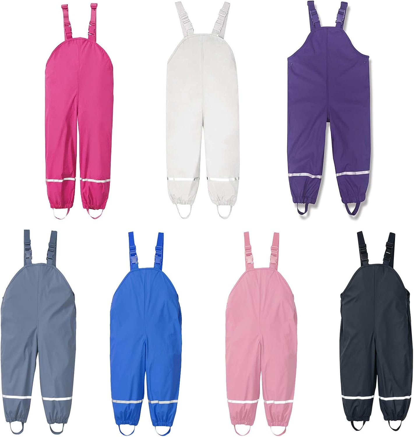 Adjustable suspenders rain pants for toddlers lightweight mud and weatherproof kids clothes