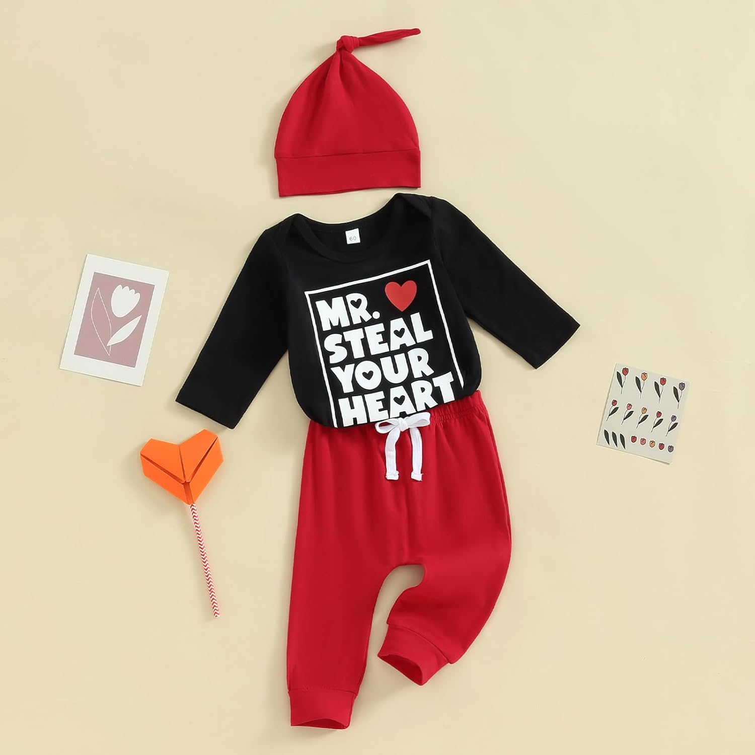 Perfect Valentines Day Boys Newborn Outfit Set