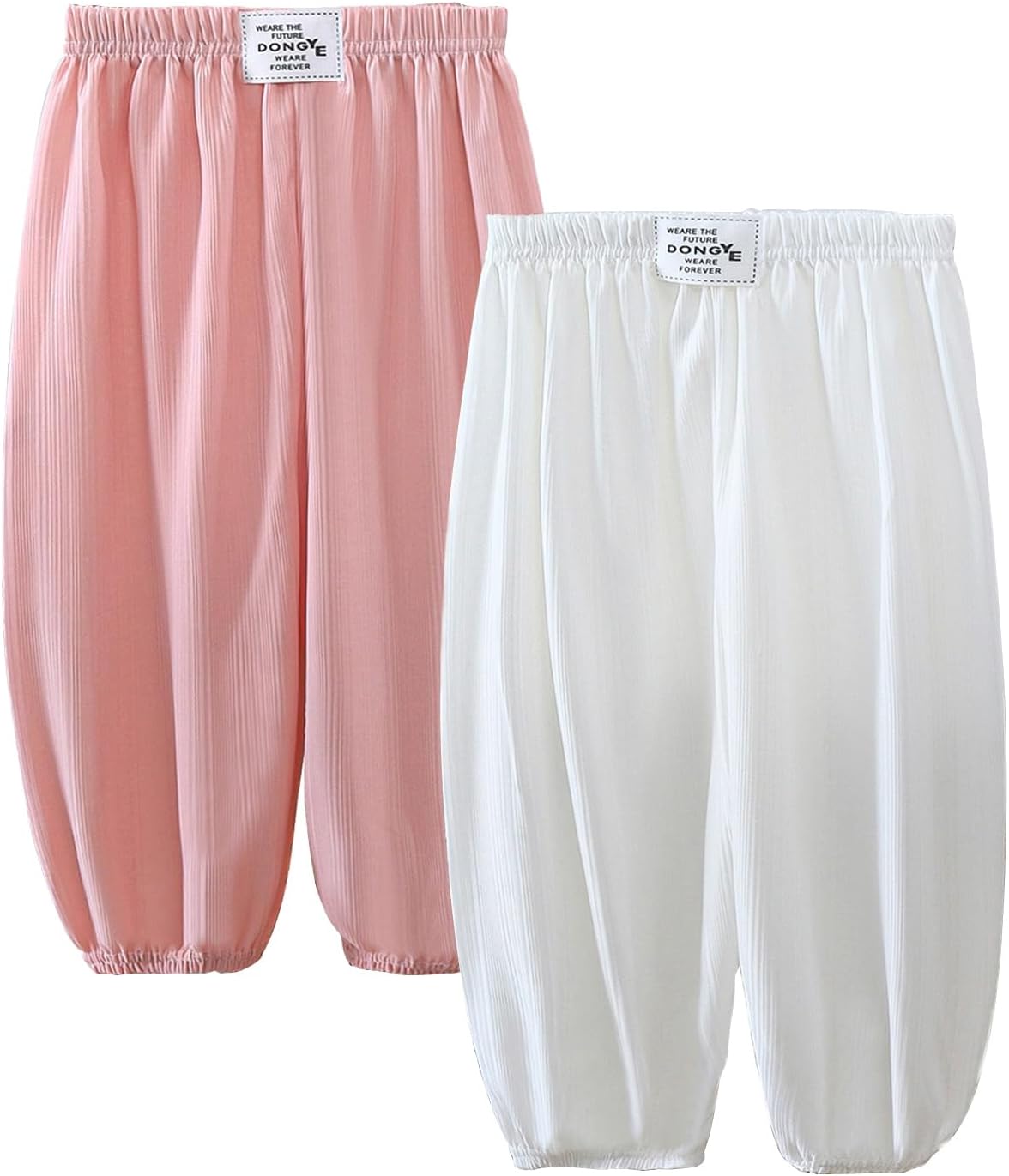 Linwnil 2-Pack Kids Breathable Quick-Dry Pants with Elastic Waist Anti-Mosquito