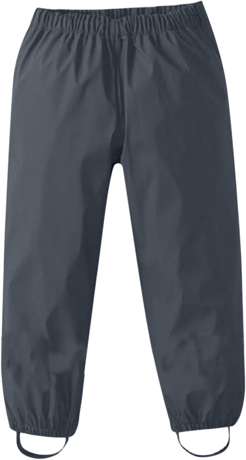 AIMAOMI Waterproof Suspender Rain Bib Pants for Kids Lightweight Breathable Durable