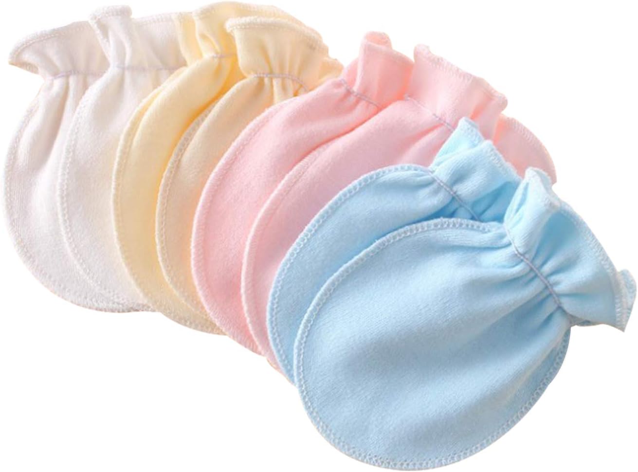 American Trends Newborn Baby Mittens No Scratch Cotton Gloves