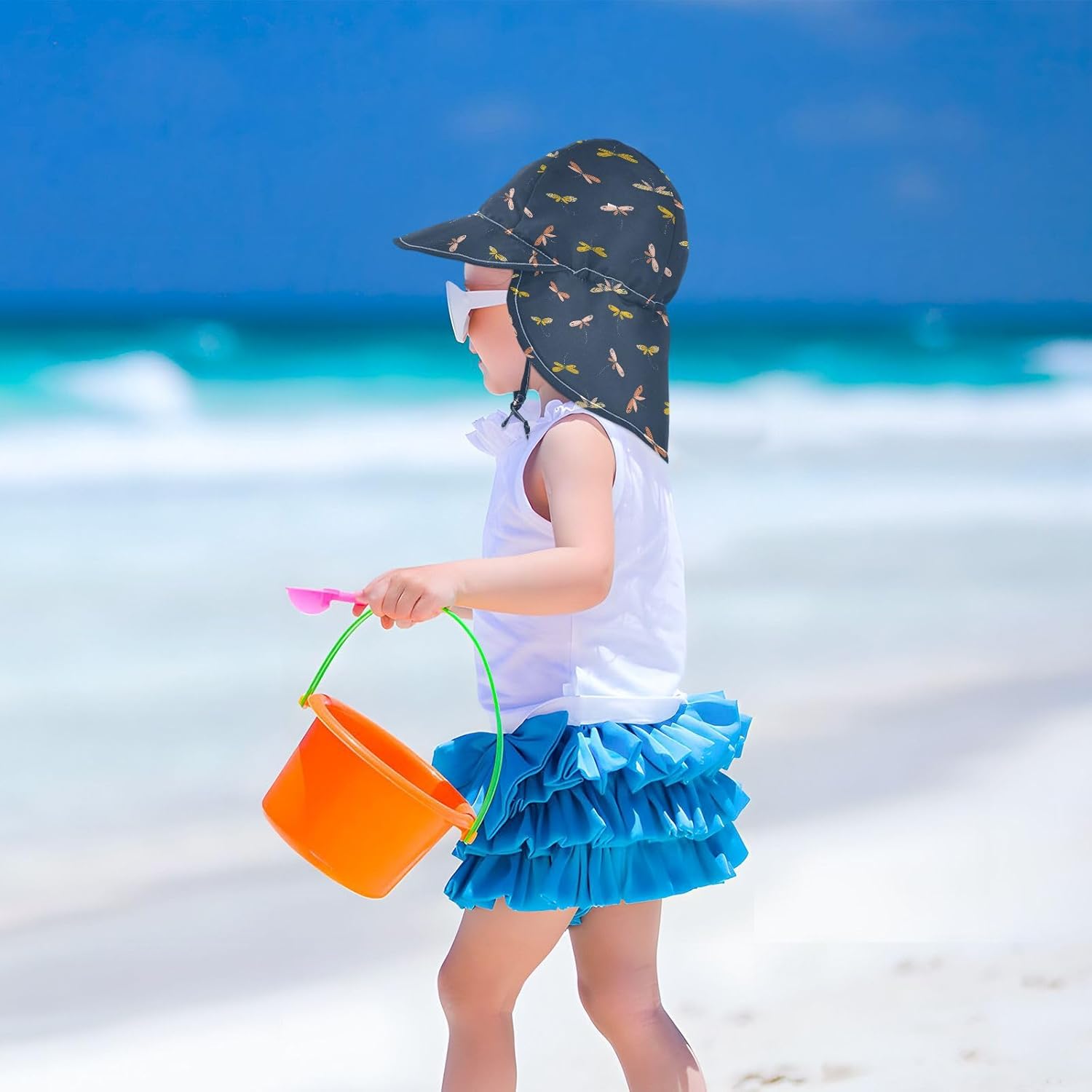 KLL Unisex Baby UV Protection Hat Large Brim