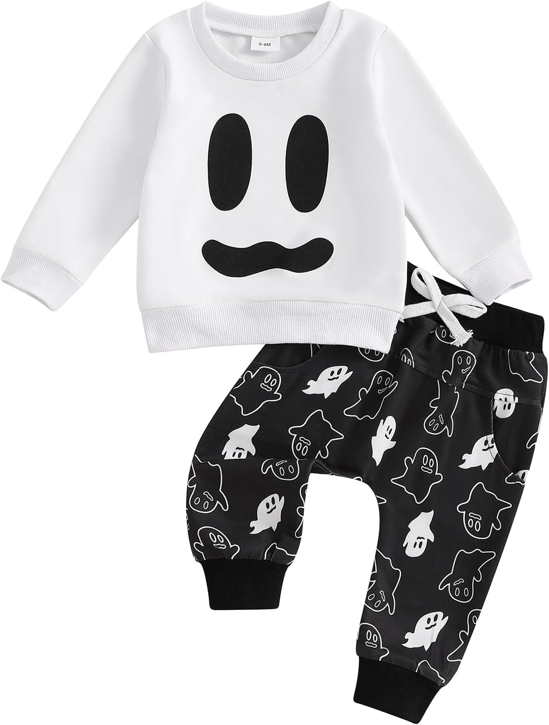 Halloween Funny Ghost Face Outfit for Baby Boys