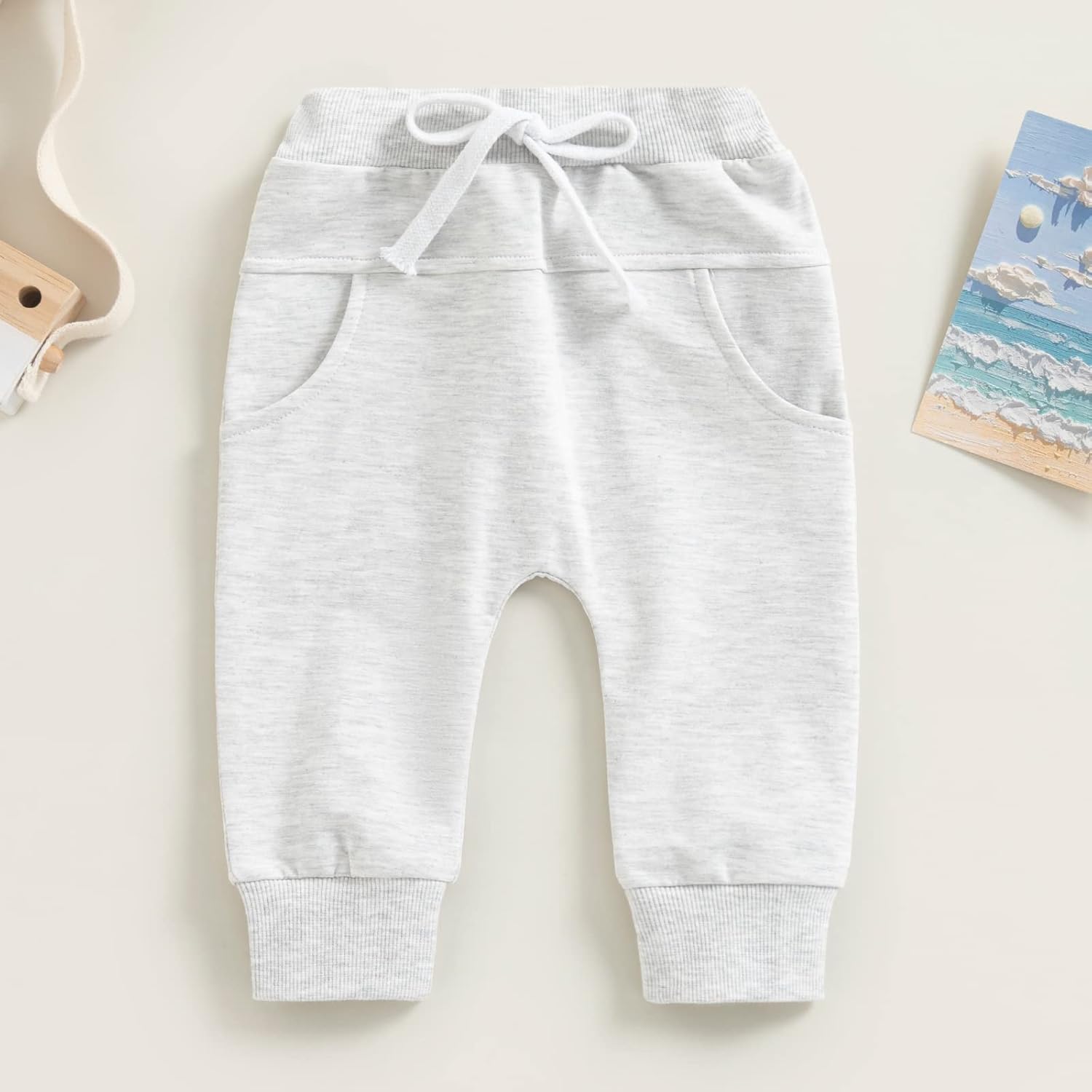 D NOMAID YZARC Toddler Solid Cotton Jogger Pants