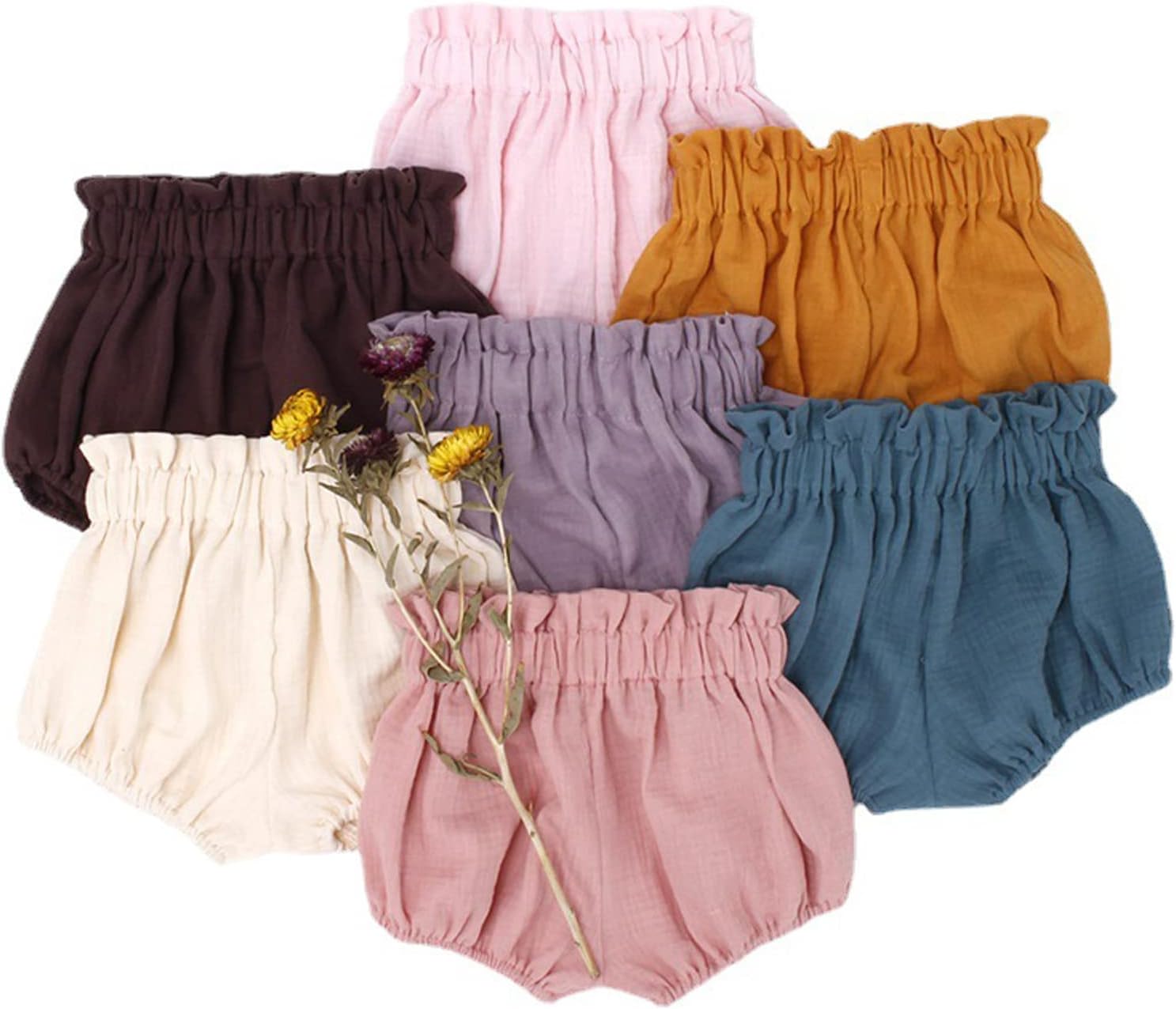 EISHOW 3-Piece Unisex Baby Shorts - Cute Sturdy Diaper Covers
