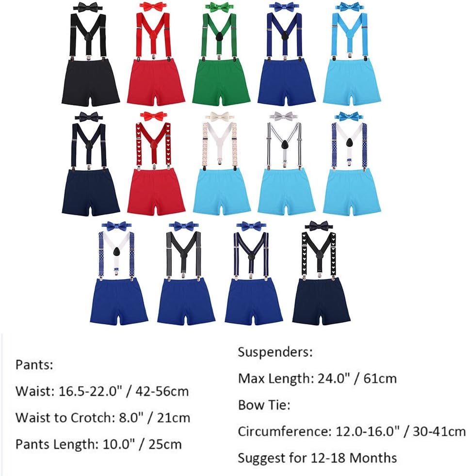 Cute Suspension Bow Tie Set for Baby Boys - Party Time