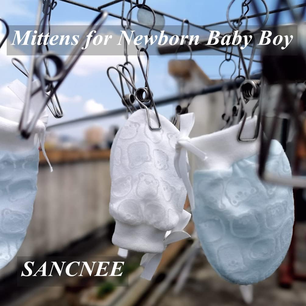 Perfect preemie baby mitten gloves set for boys and girls