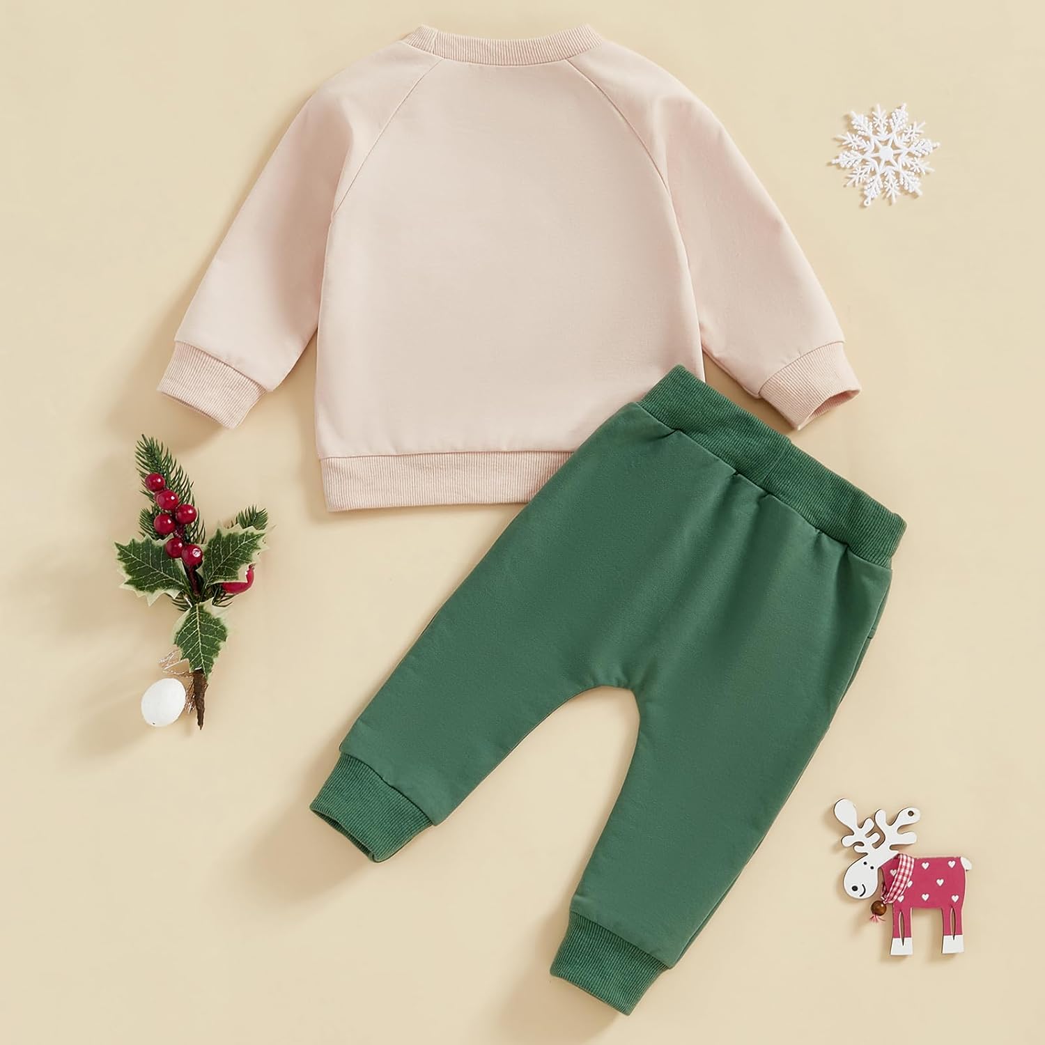 Stylish Christmas Sweater Pants Set for Toddler Boys