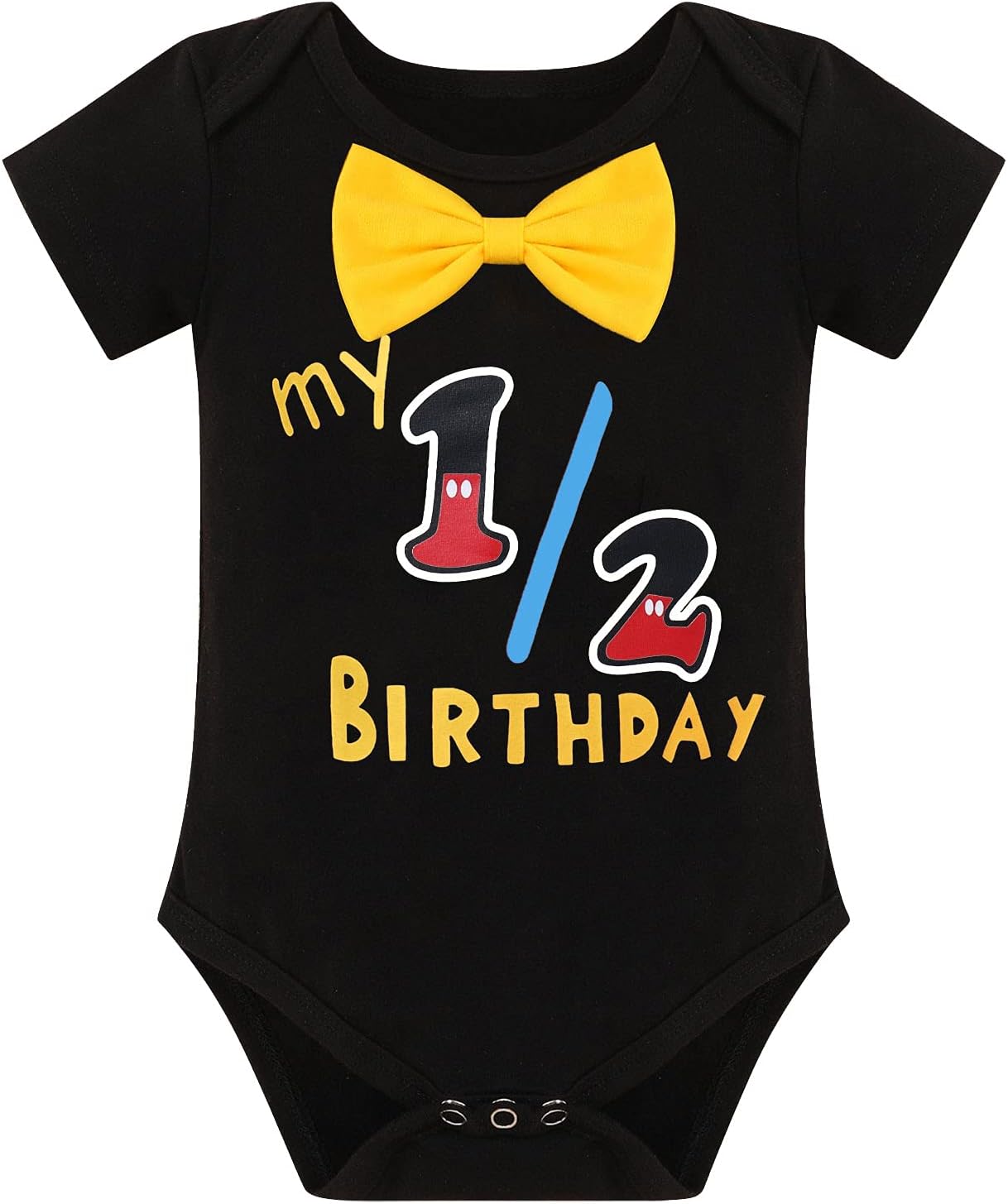 IBTOM CASTLE - 4-Piece Half-Birthday Cakes Outfit Set for Infants