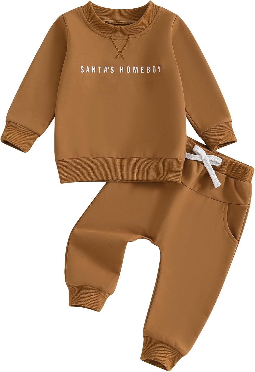 AUJUBUY Toddler Baby Boys Christmas Fall Winter Outfit Set