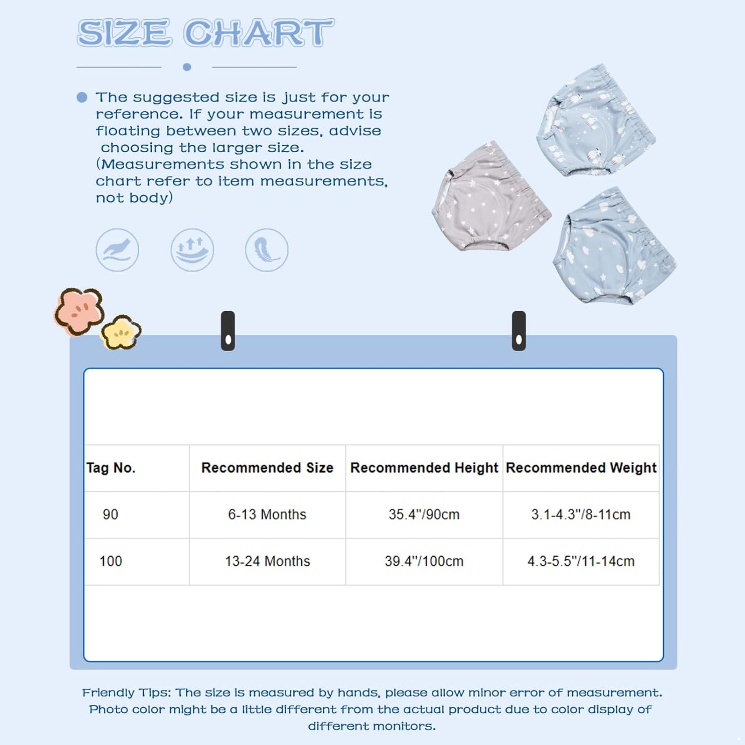 Soft Absorbent Potty Training Underpants - 3-Pack