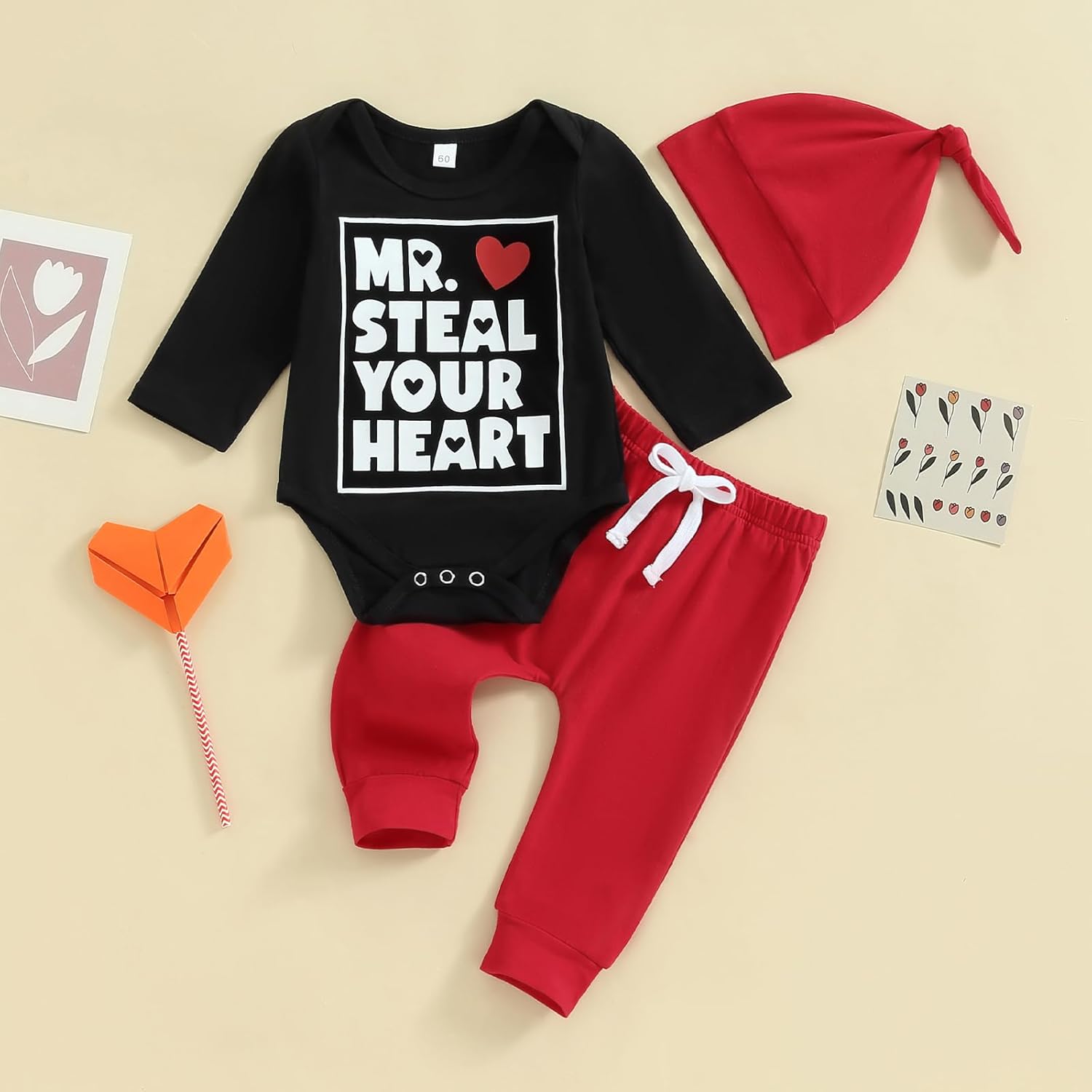 Perfect Valentines Day Boys Newborn Outfit Set