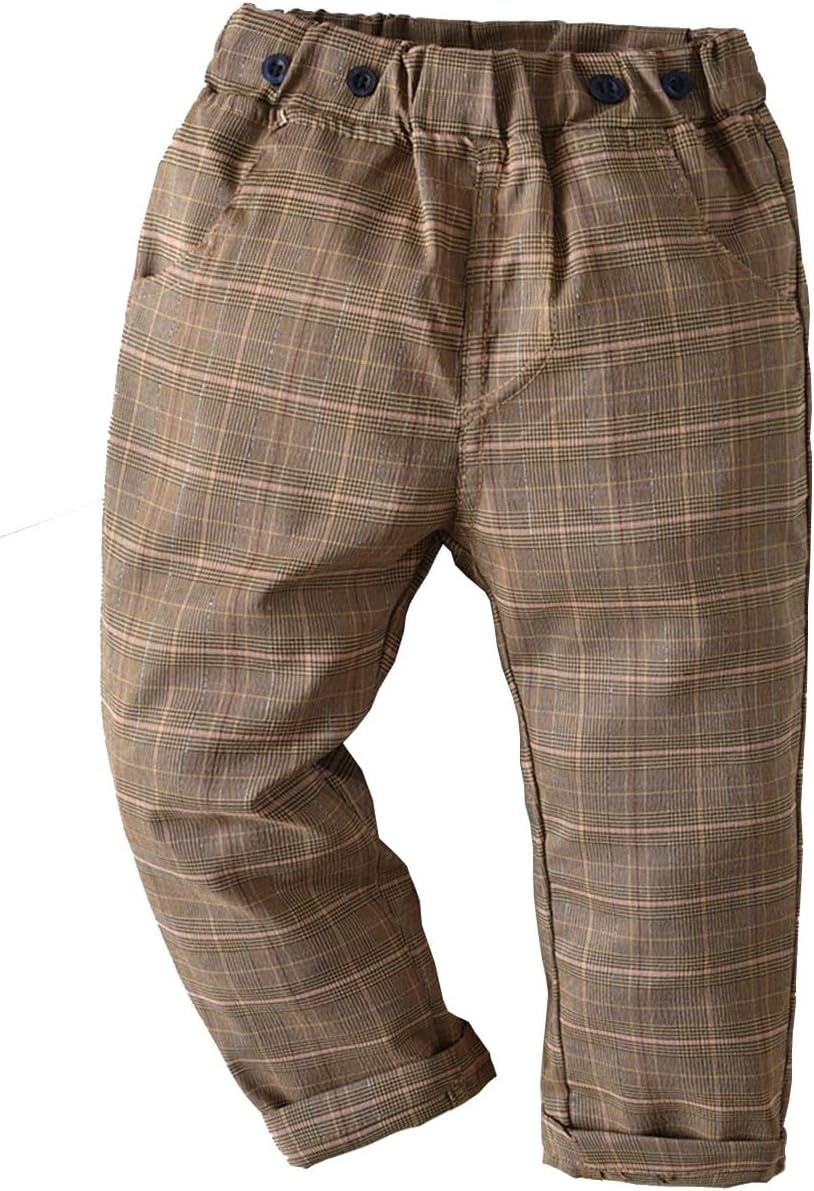 Perfect Toddler Kids Winter Plaid School Uniform Pants