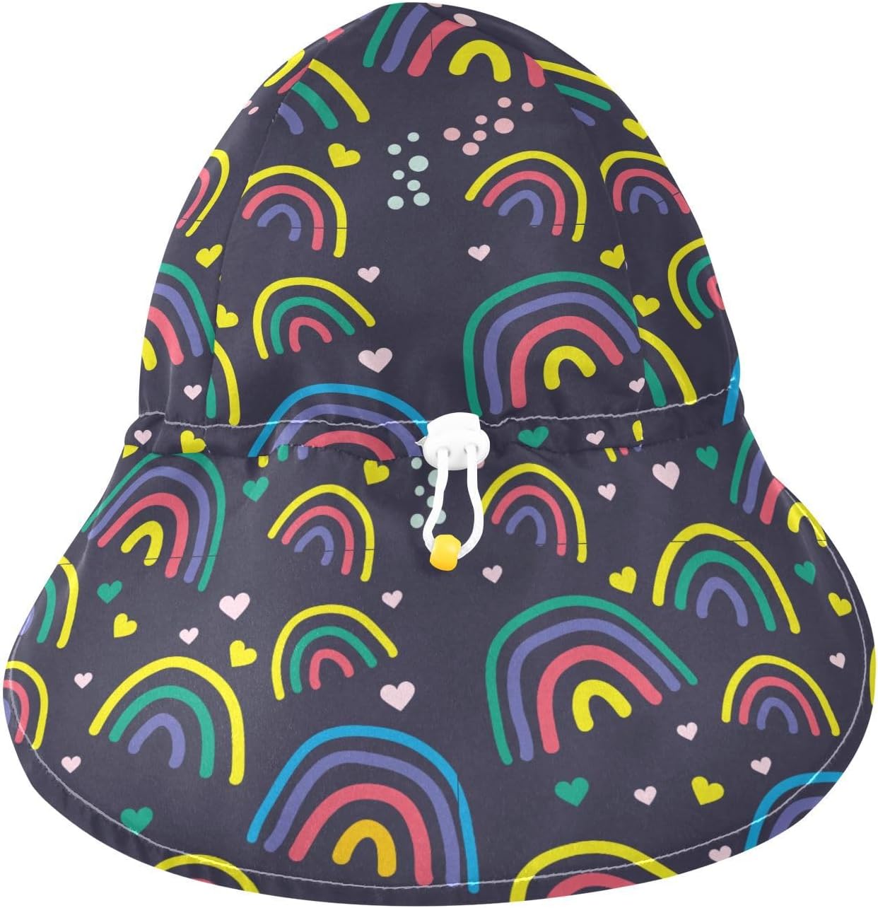 Seamless Pattern Rainbow Baby Beach Hats Toddler Boy