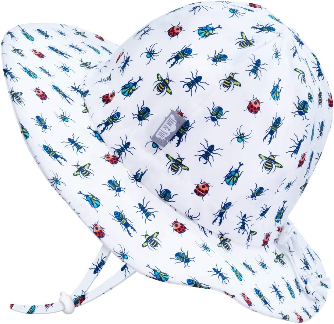 Adjustable Cotton Floppy Sun Hat for Boys - 50 UPF Protection