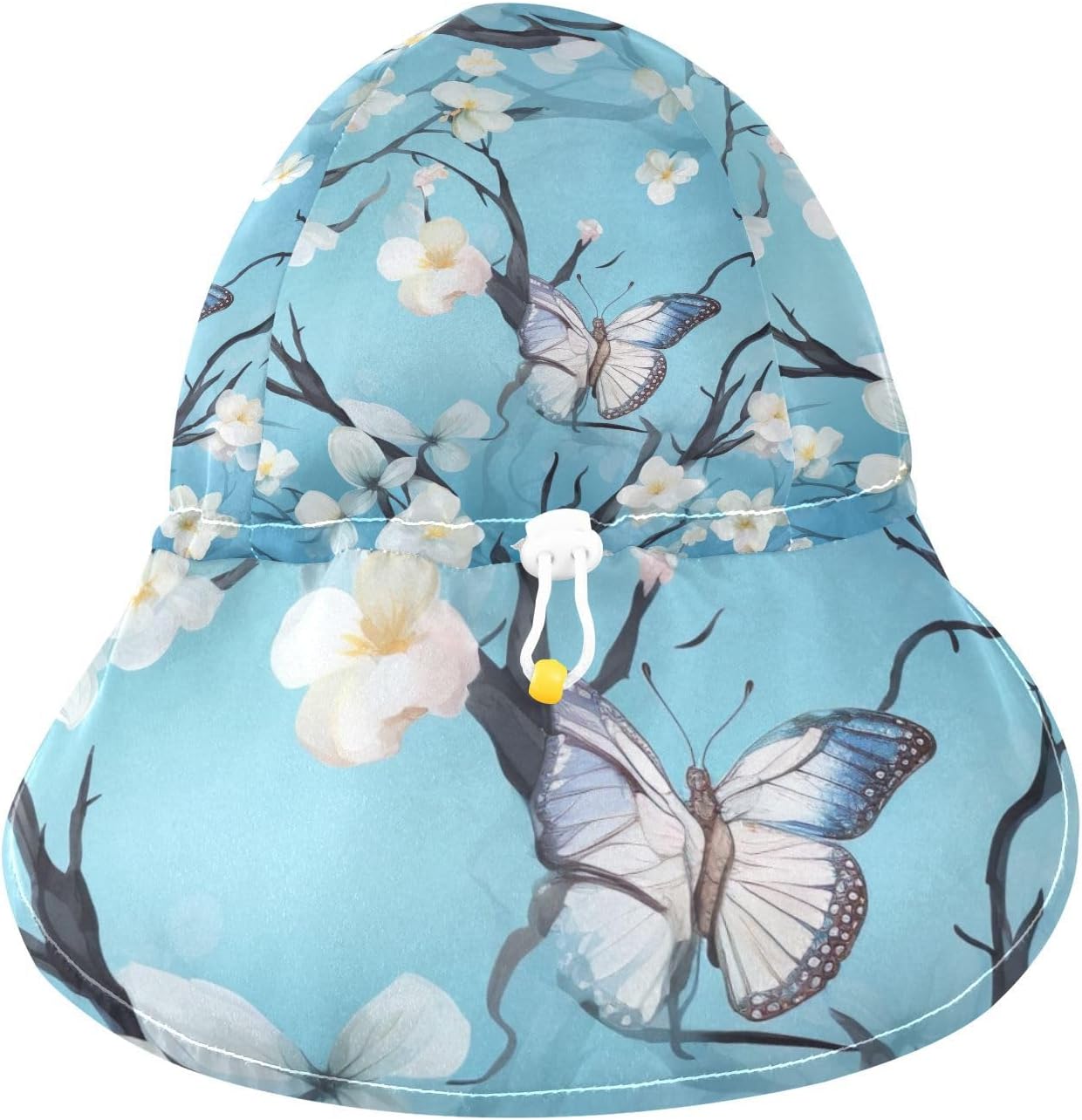 J JOYSAY - Blue Butterflies Toddler Sun Hat UPF50