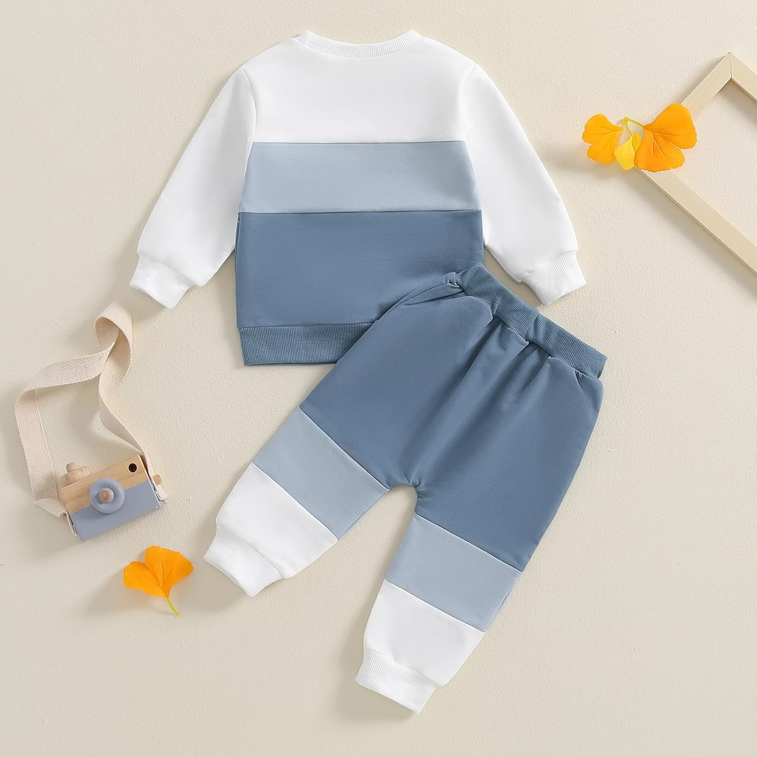 Finegoodwei Toddler Boy Fall Clothes Set Contrast Color